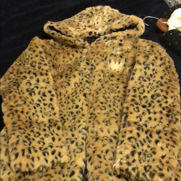 fluffy cheetah print jacket